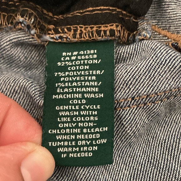 LAUREN RALPH LAUREN Women’s Premier Straight Mid Rise Stretch Blue Jeans Size 32 - Picture 15 of 16